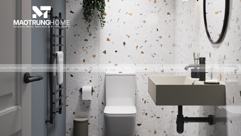 Mẫu gạch ốp theo họa tiết: Gạch terrazzo (mẫu 2).