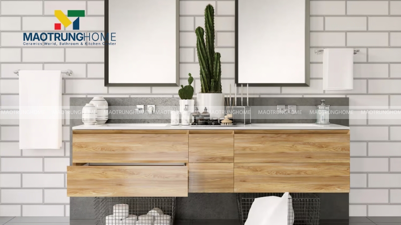 Mẫu gạch ốp theo hình dáng, kiểu ốp: Gạch thẻ (mẫu 2).