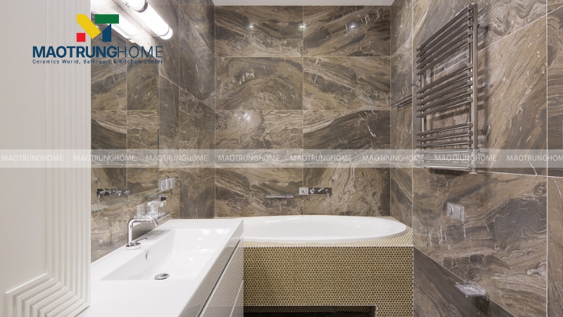 Lựa chọn gạch ốp theo chất liệu gạch: Gạch granite.