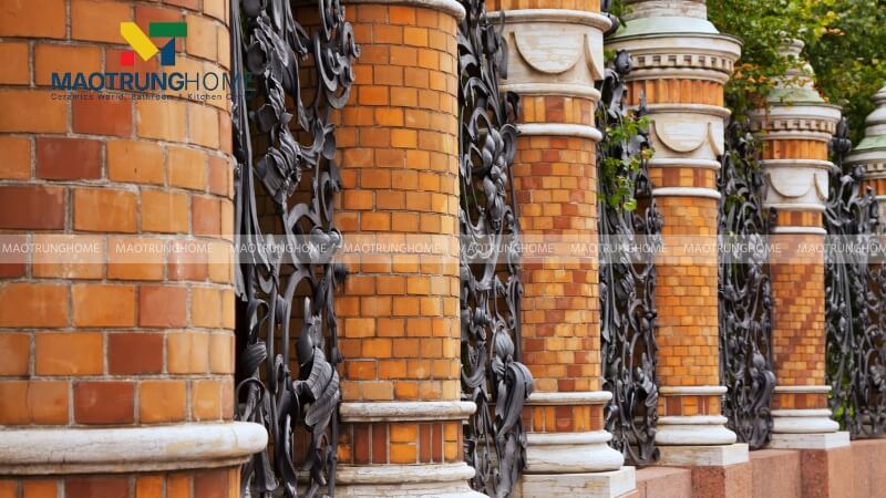 Gạch ốp trụ cổng giả cổ (Mẫu 1).