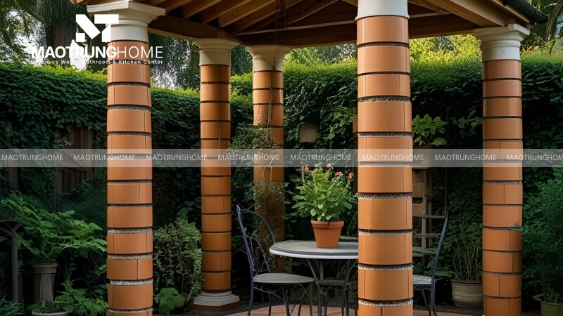 Gạch gốm ốp trụ cổng (Mẫu 4).