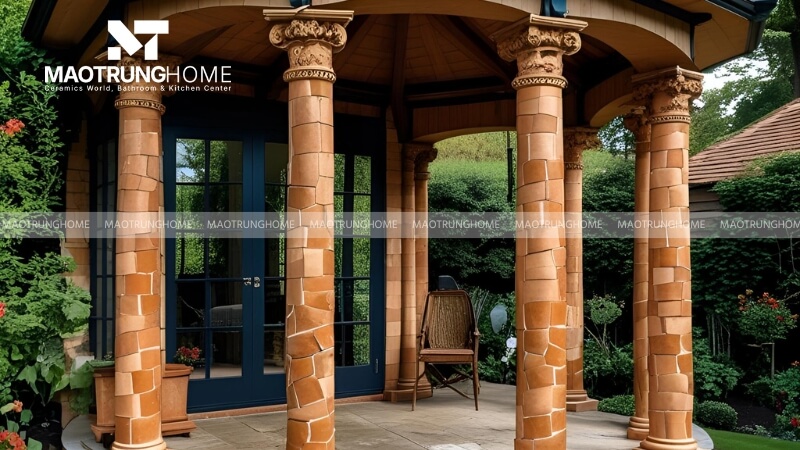 Gạch gốm ốp trụ cổng (Mẫu 3).