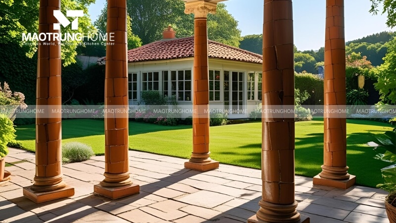 Gạch gốm ốp trụ cổng (Mẫu 2).