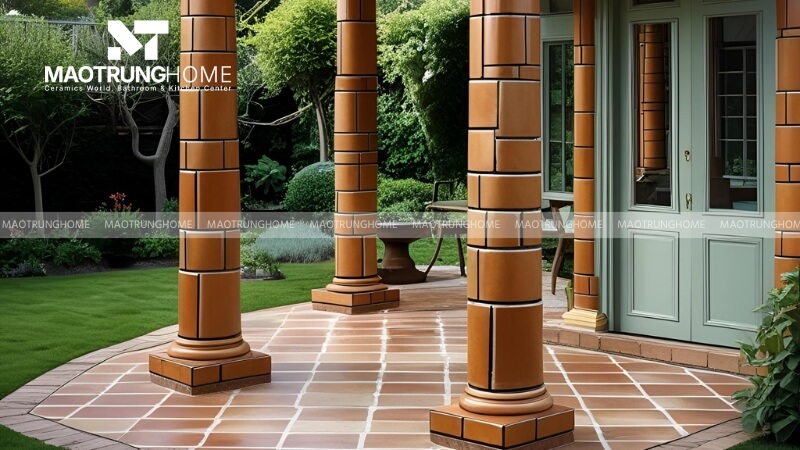 Gạch gốm ốp trụ cổng (Mẫu 1).