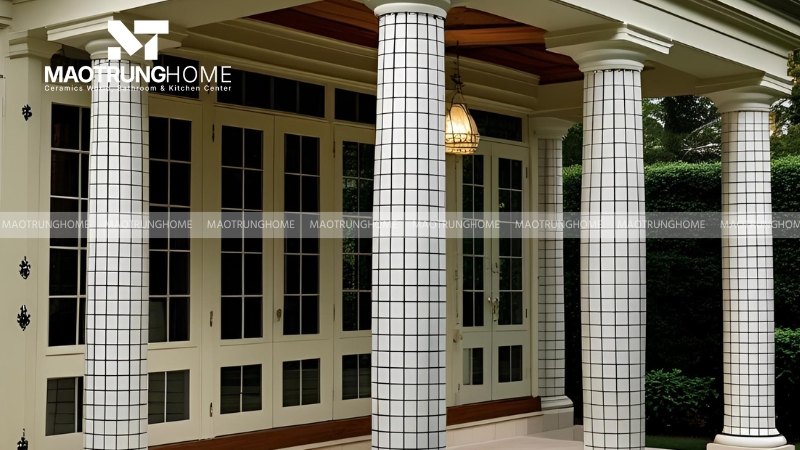 Gạch thẻ ốp trụ cổng (Mẫu 3).