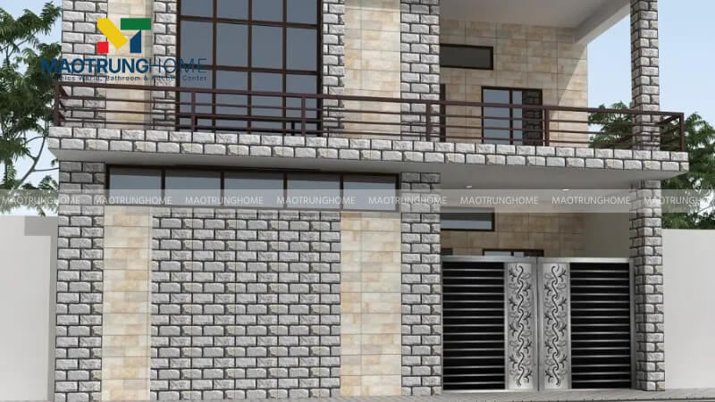 Gạch thẻ ốp trụ cổng (Mẫu 2).