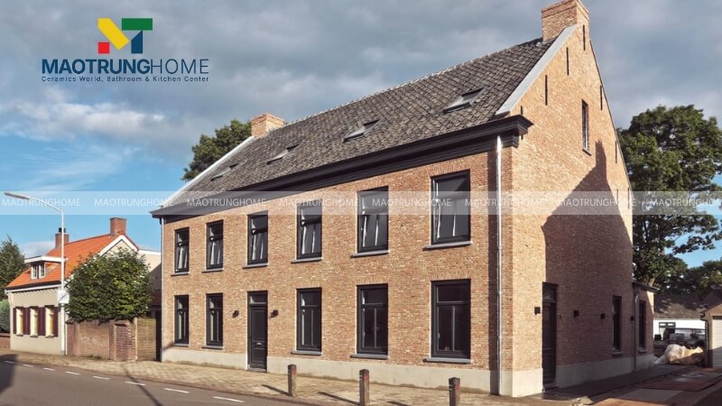 Gạch giả cổ ốp mặt tiền ngôi nhà mẫu 1.