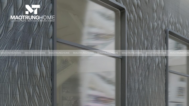 Gạch 3D trang trí nghệ thuật ốp mặt tiền ngôi nhà mẫu 3.