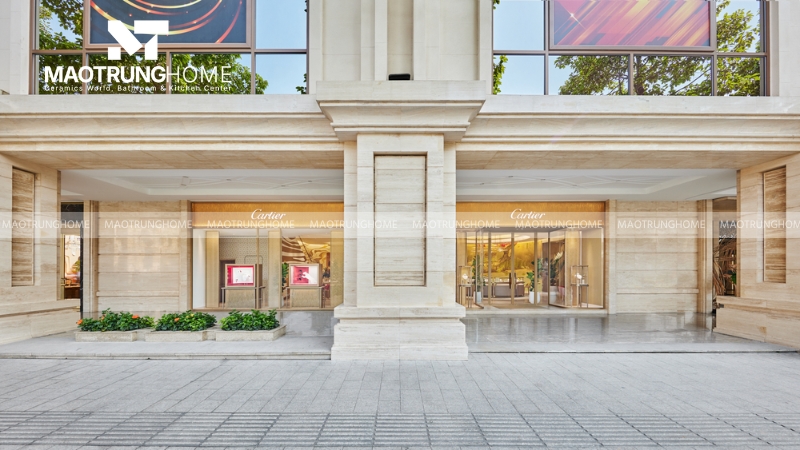 Gạch giả đá (vân đá tự nhiên) mặt tiền ngôi nhà mẫu 4.