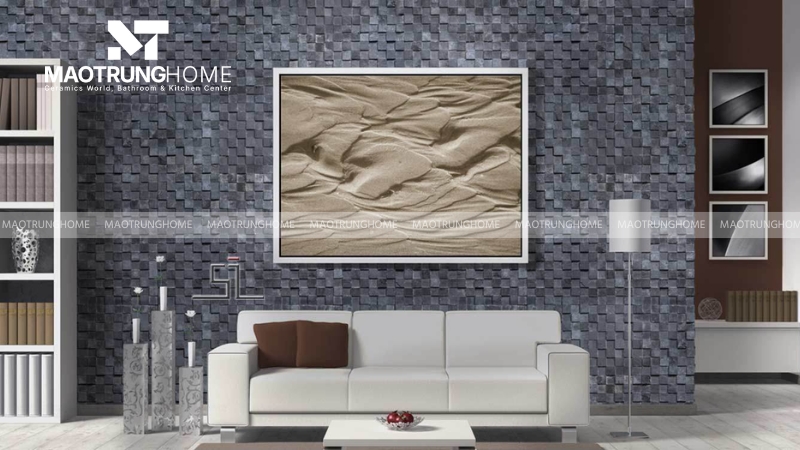 Gạch 3D trang trí ốp tường phòng khách (Mẫu 4).