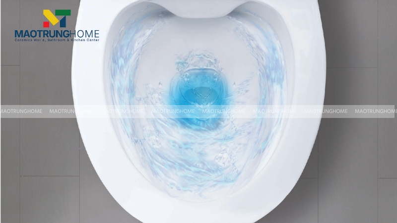 Công nghệ xả xoáy Aqua Jet tạo ra dòng nước xoáy 360 độ cực mạnh