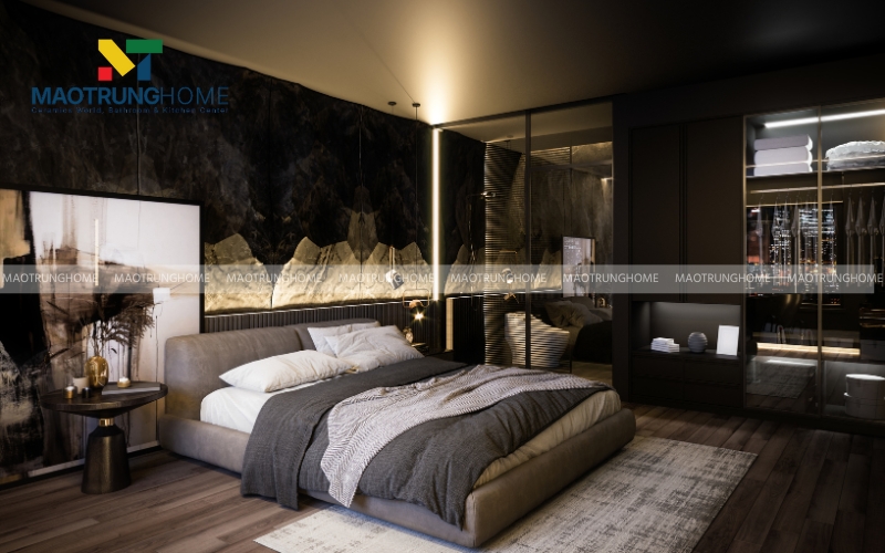 Gạch ốp tường phòng ngủ