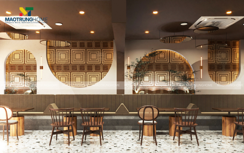 Quán coffee gạch 3D hiện đại