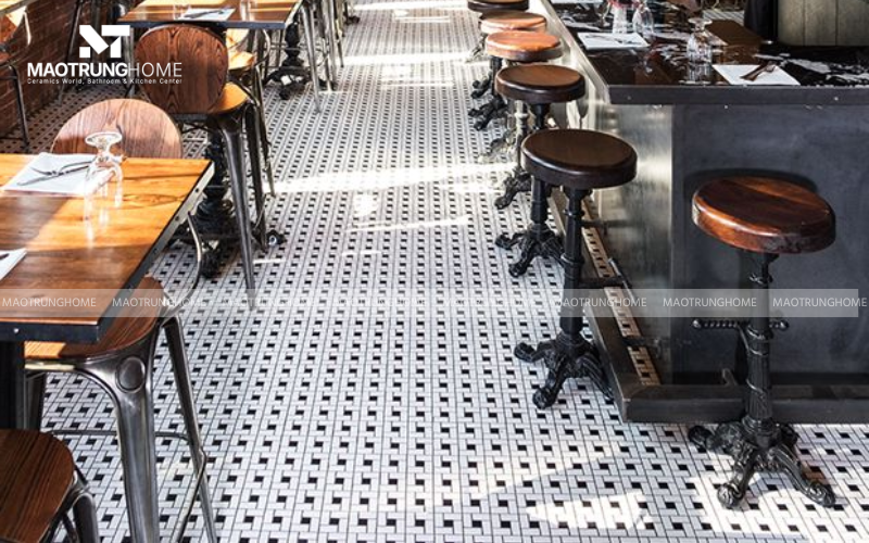 Quán coffee gạch bông sàn