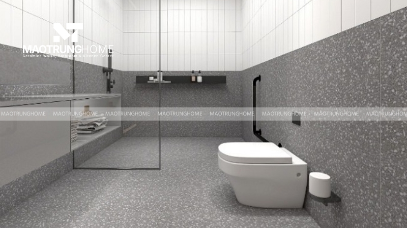 Gạch 60x60 Terrazzo màu ghi