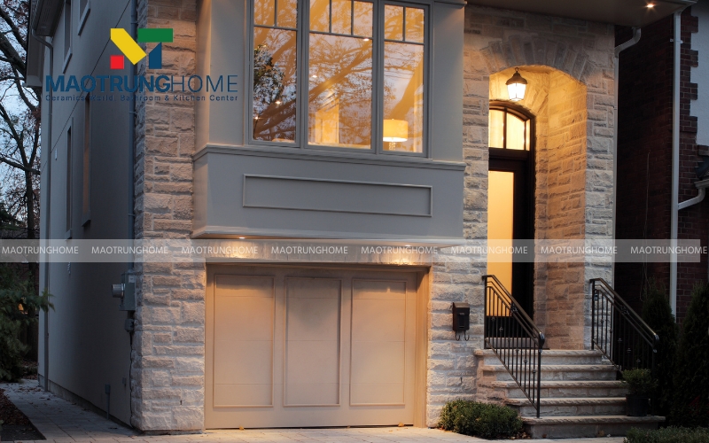 Chân tường ốp gạch giả đá cổ điển 