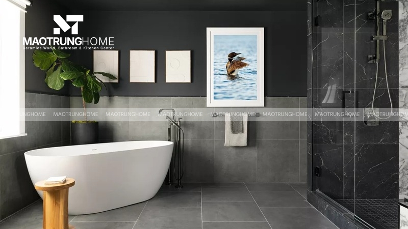 Gạch màu ghi hiệu ứng xi măng cá tính