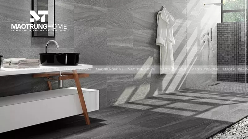 Gạch màu ghi vân đá Marble