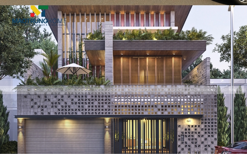 Gạch giả cổ ốp tường nhà ống