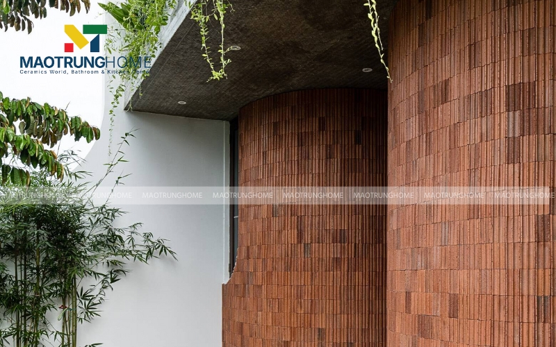 Gạch cotto ốp tường nhà ống cổ điển