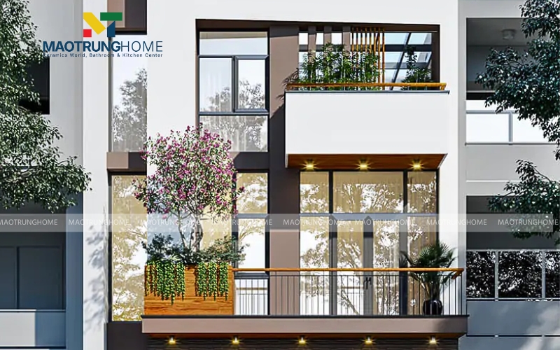 Gạch hiện đại ốp tường khổ lớn