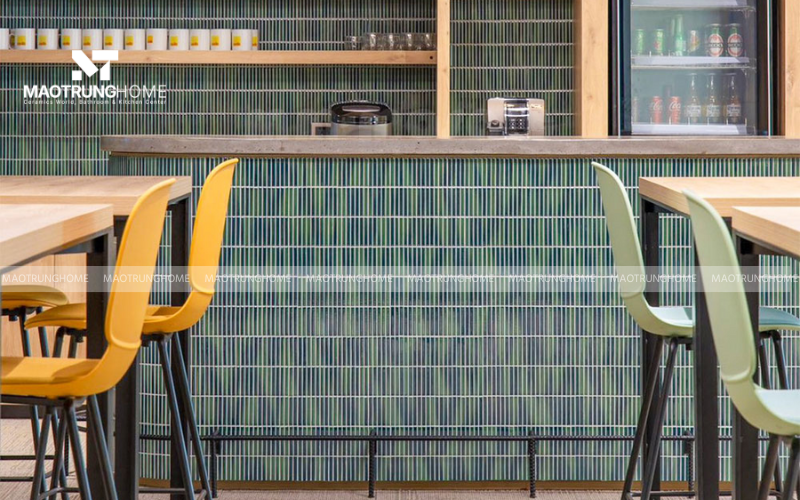 Quán coffee gạch mosaic que 