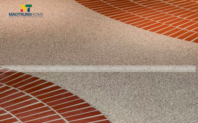 Quán coffee gạch thẻ họa tiết sàn