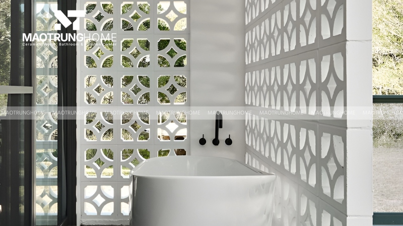 Mẫu gạch thông gió làm mảng tường trang trí (Mẫu 8)