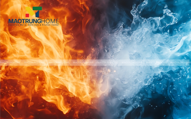 Nhà bếp thuộc hành Hỏa sẽ khắc nhà vệ sinh thuộc hành Thủy