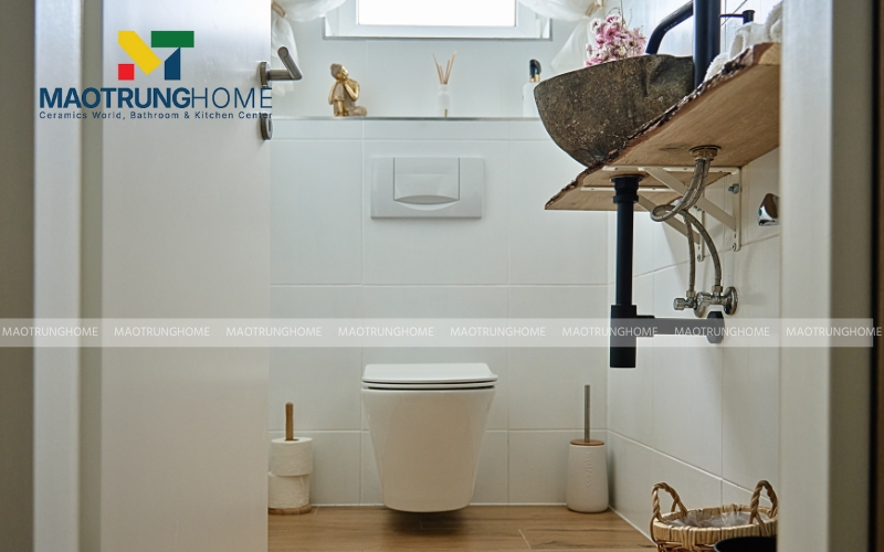 Lựa chọn tối ưu nhất cho nhà vệ sinh nhỏ là bồn cầu treo tường