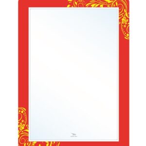 Gương bo góc khắc lõm sơn màu tinh tế Hoàng Thiện HT 9977