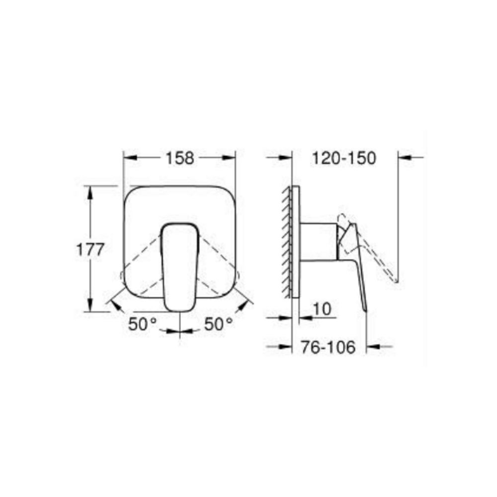 Van điều chỉnh nóng lạnh Cubeo GROHE 1017770000 - Ảnh 3