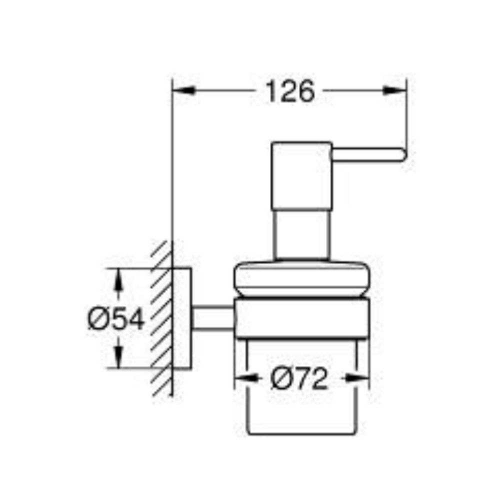 Bộ hộp xịt xà phòng gắn tường Essentials GROHE 1022572430 - Ảnh 3