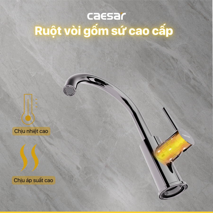 Vòi lavabo nóng lạnh B530CU - Ảnh 8