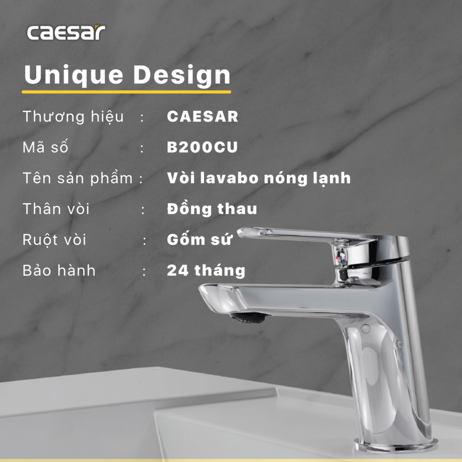 Vòi Lavabo Nóng Lạnh - B200CU - Ảnh 9