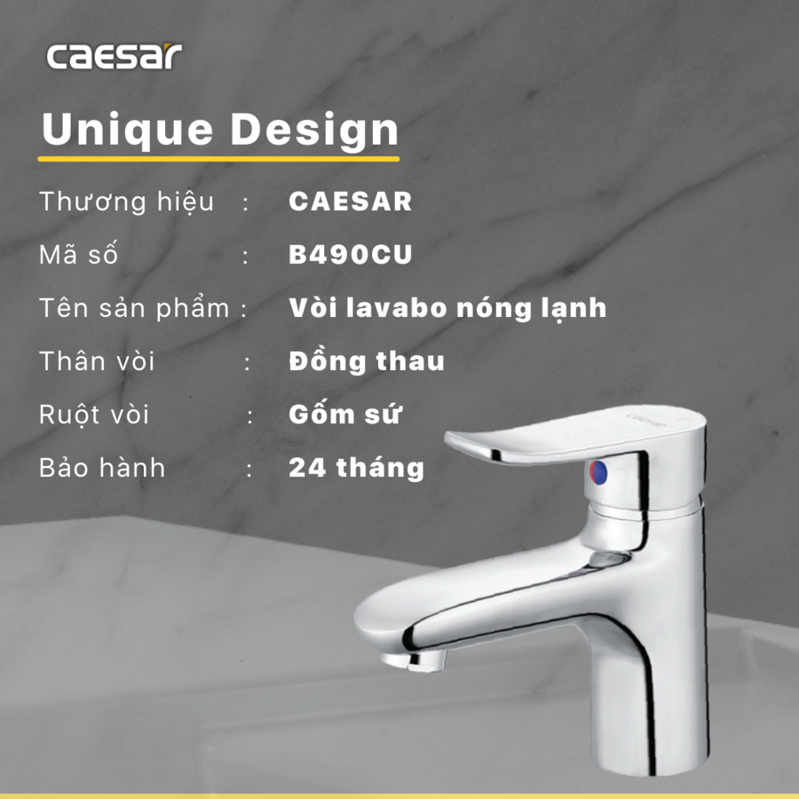 Vòi Lavabo Nóng Lạnh - B490CU - Ảnh 9