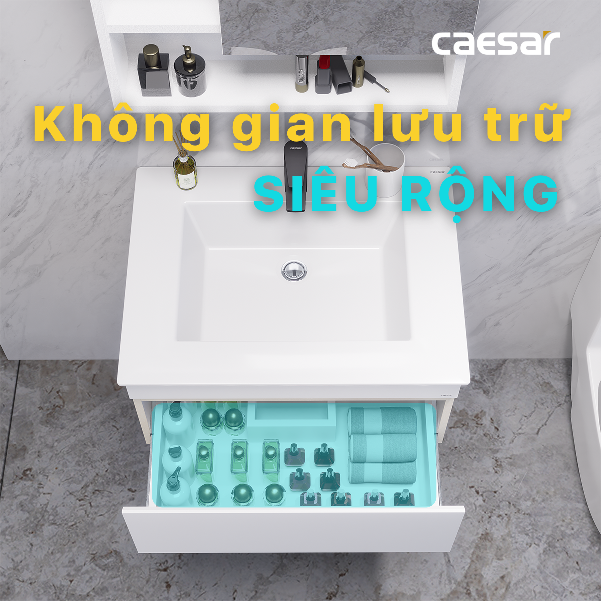 Lavabo + Tủ Treo - LF5030 + EH05030DDV - Ảnh 9