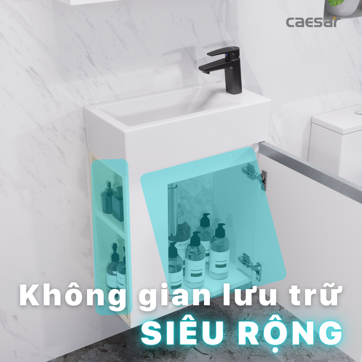 Lavabo + Tủ Treo - LF5239S + EH05239AV - Ảnh 12