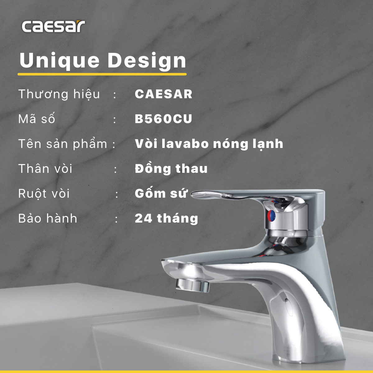 Vòi Lavabo Nóng Lạnh - B560CU - Ảnh 10
