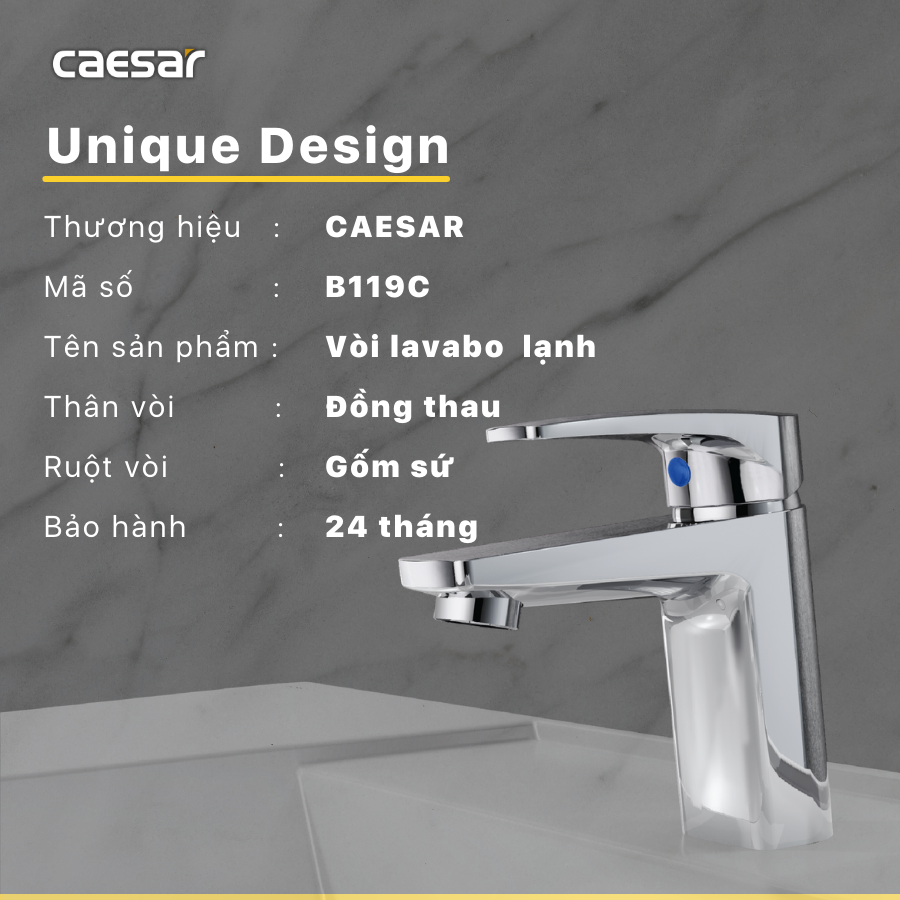 Vòi Lavabo Lạnh - B119C - Ảnh 9