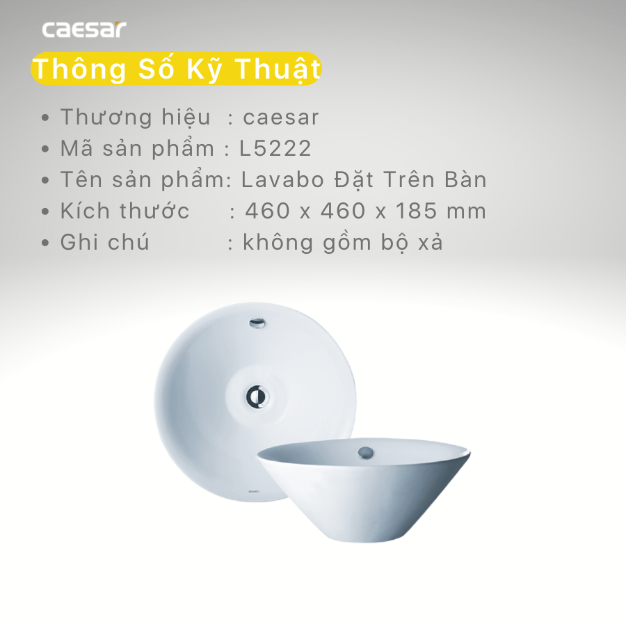 Lavabo Đặt Trên Bàn - L5222 - Ảnh 13
