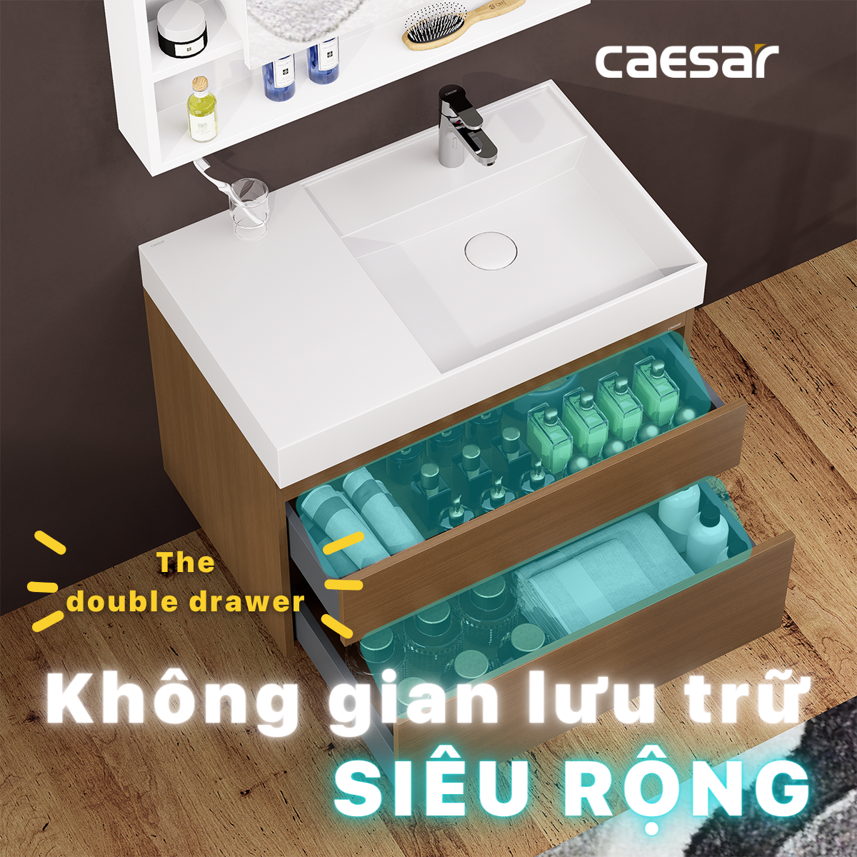 Lavabo + Tủ treo - LF5384 + EH05384DWV - Ảnh 13