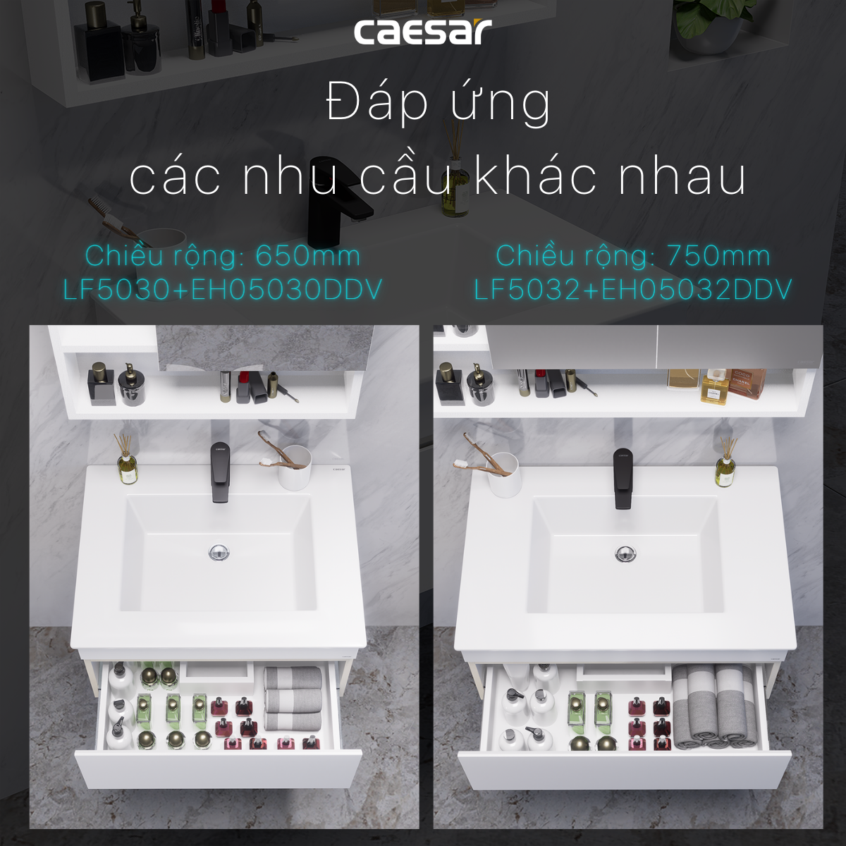 Lavabo + Tủ Treo - LF5030 + EH05030DDV - Ảnh 10