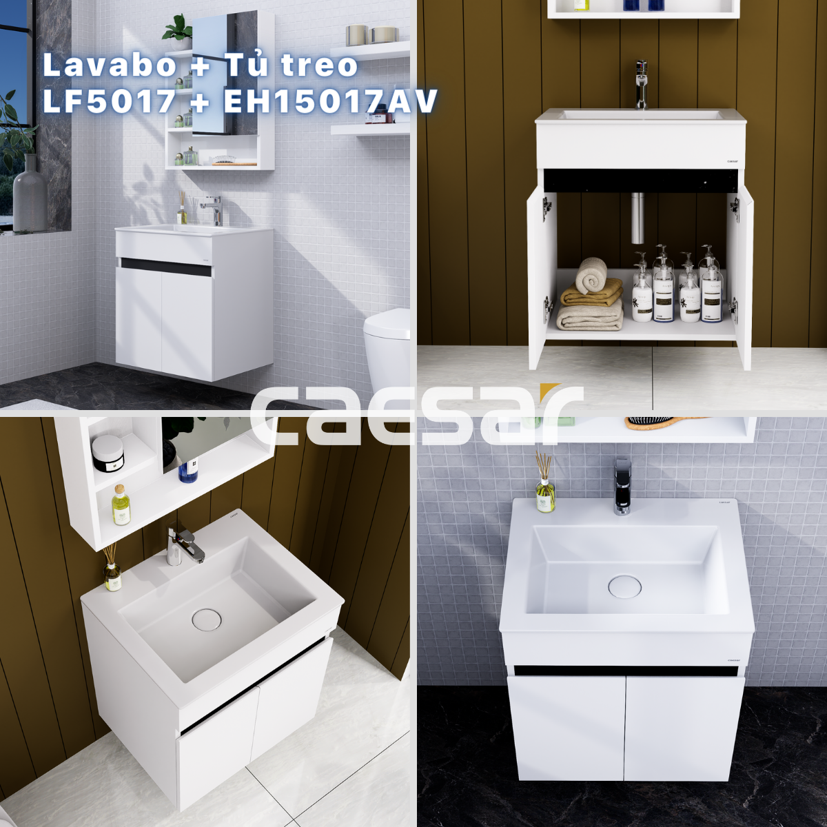 Lavabo + Tủ treo LF5017 + EH15017AV - Ảnh 14