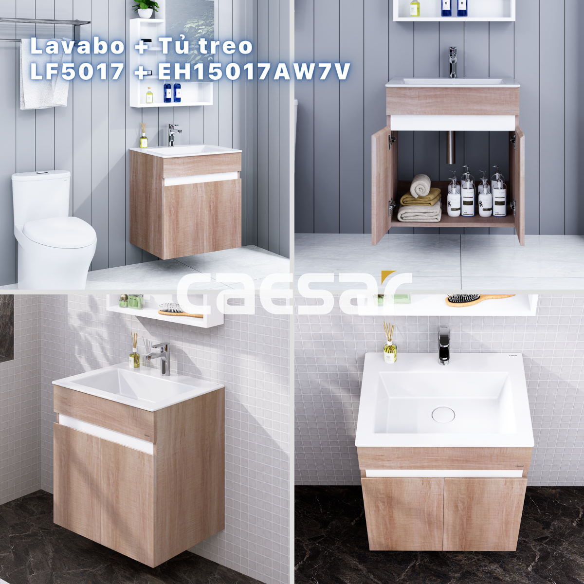 Lavabo + Tủ treo LF5017 + EH15017AW7V - Ảnh 14