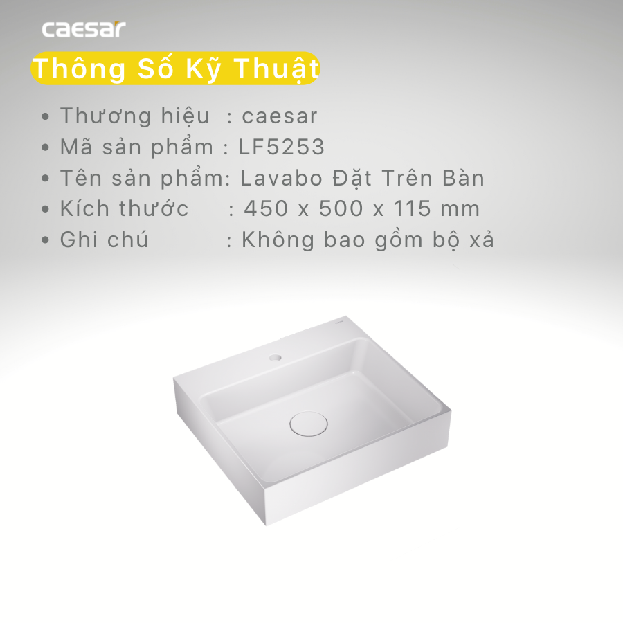 Lavabo Đặt Trên Bàn - LF5253 - Ảnh 14