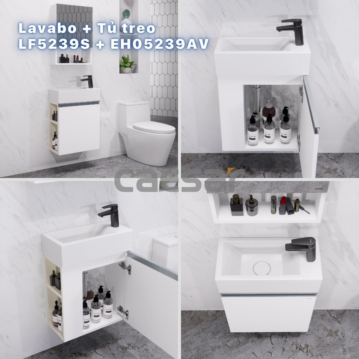 Lavabo + Tủ Treo - LF5239S + EH05239AV - Ảnh 14