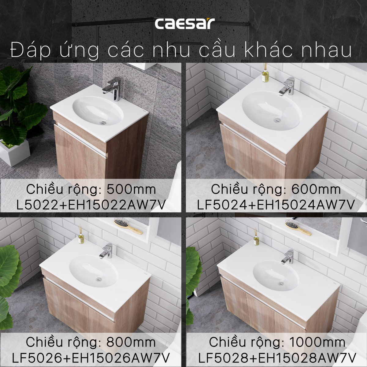 Lavabo kết hợp tủ treo lavabo - LF5026 + EH15026AW7V - Ảnh 11