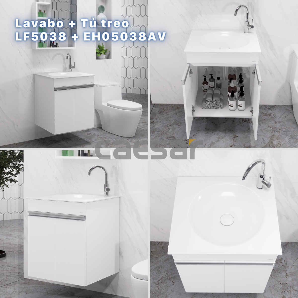 Lavabo + Tủ Treo - LF5038 + EH05038AV - Ảnh 14