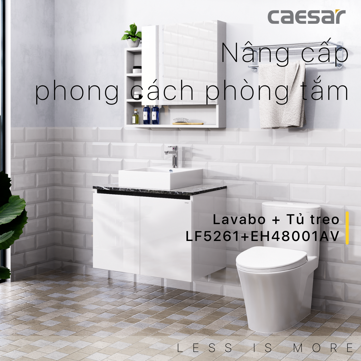 Lavabo và tủ treo LF5261 - EH48001AV - Ảnh 2